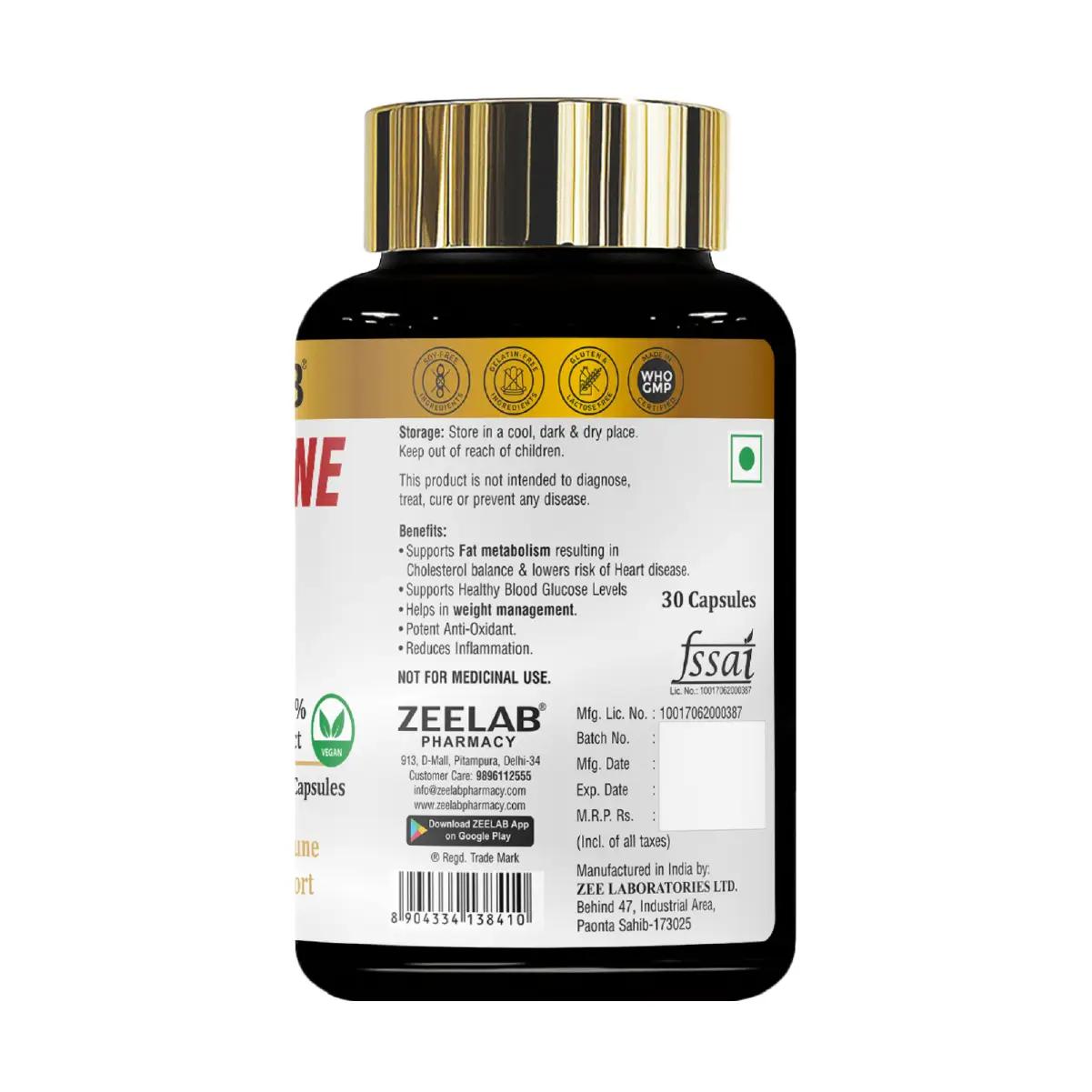 Zeelab Berberine Gold Capsule
